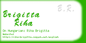 brigitta riha business card